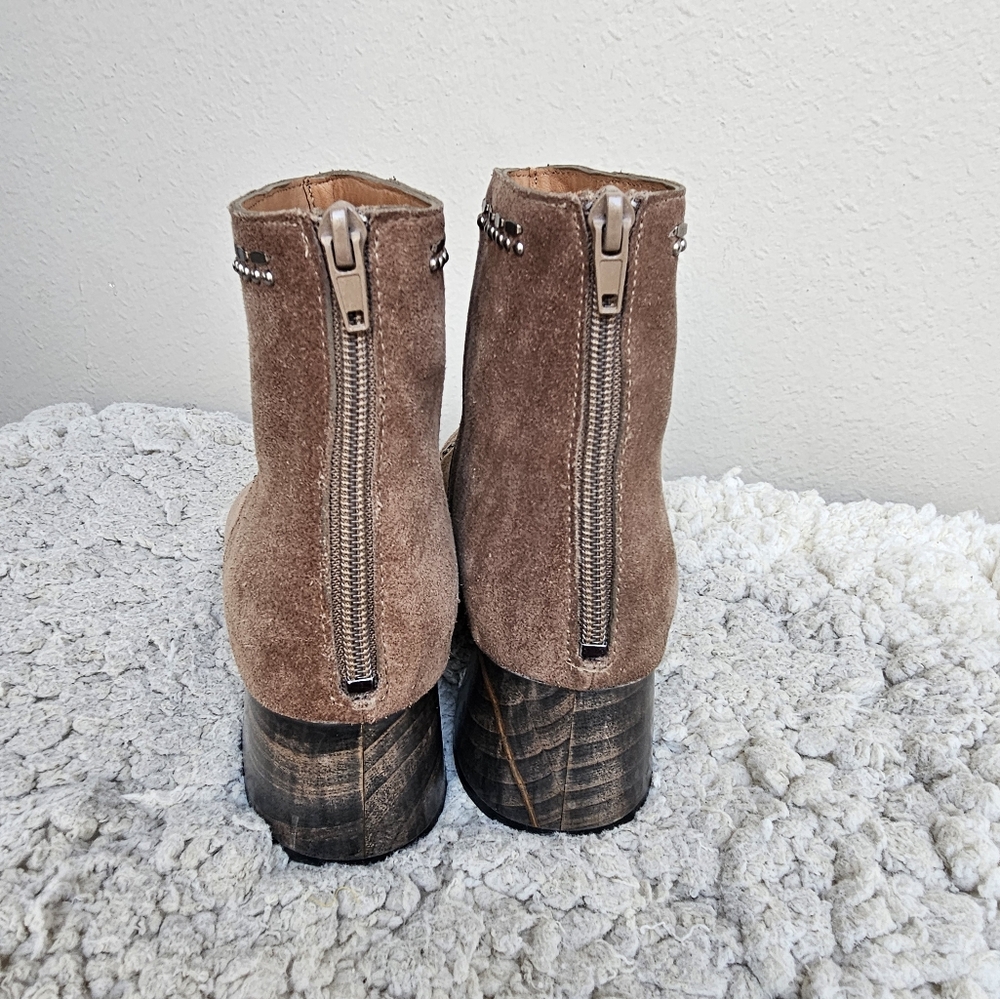 VINTAGE Suede Embellished Ankle Boots by Calleen Cordero - Picture 2 of 9